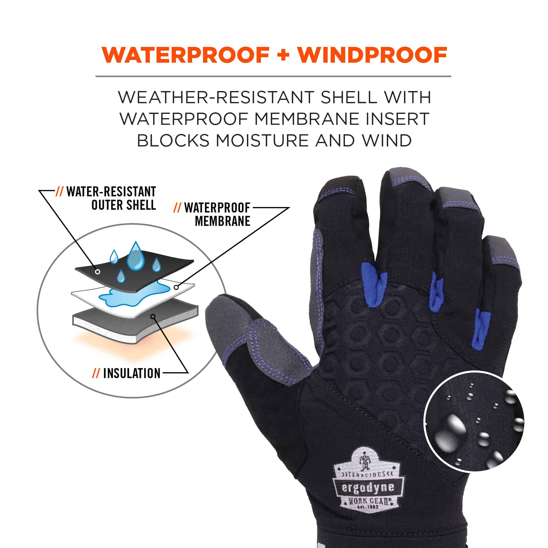 Reinforced Thermal Waterproof Winter Work Gloves