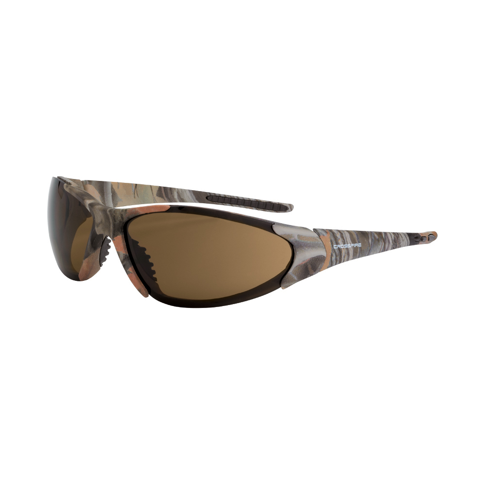 Core Premium Safety Eyewear - Woodland Brown Camo Frame - HD Brown Lens