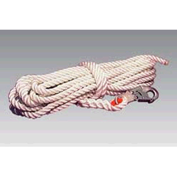 LIFELINE, VERTICAL, 5/8"X 50' NYLON ROPE W/AJ52