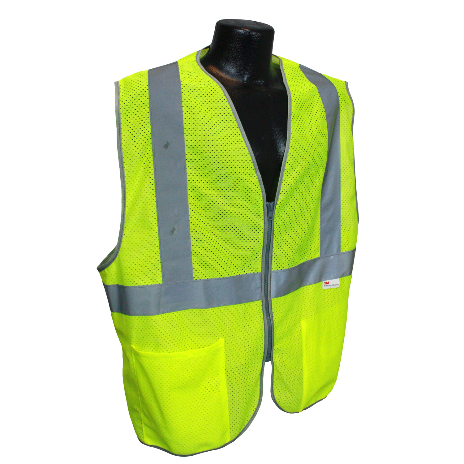 5ANSI-PCZ Type R Class 2 Safety Vest - 3.5oz Poly Mesh - Green - Size XL