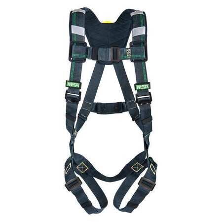 EVOTECH Arc Flash Harness, BACK WEB Loop, Qwik-Fit leg straps, Shoulder Padding, Standard (STD), Black