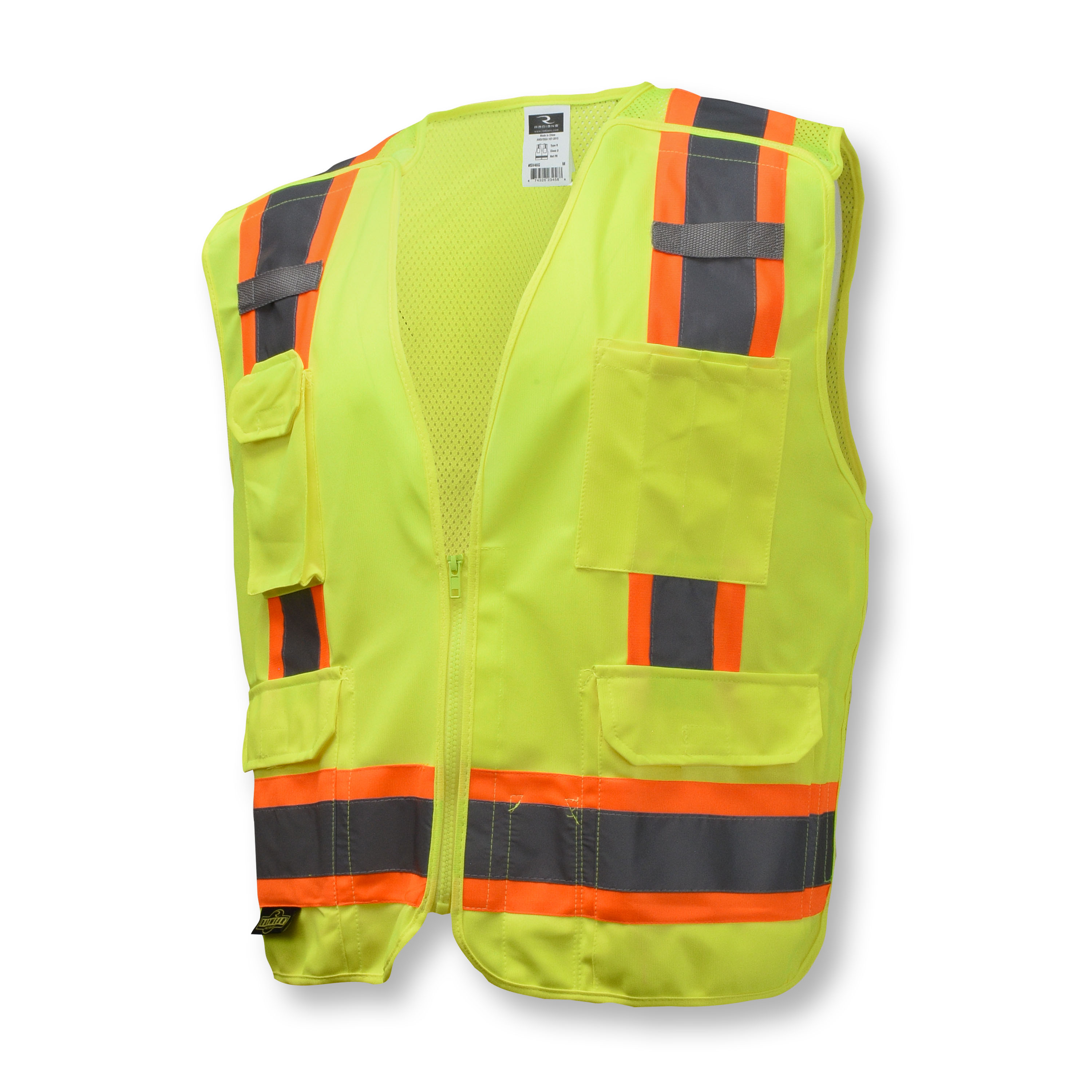 SV46 Surveyor Type R Class 2 Breakaway Two Tone Safety Vest - Green - Size L