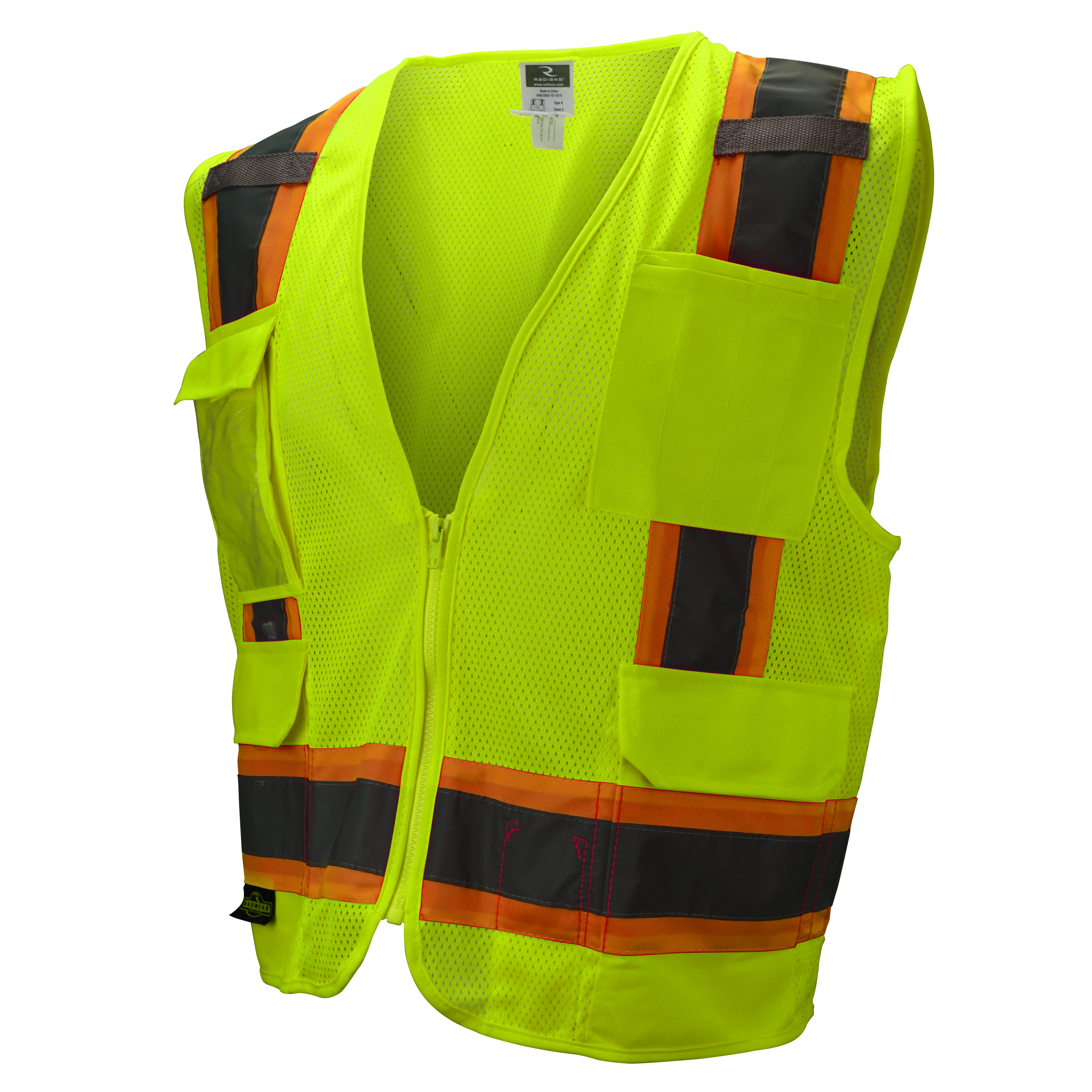 SV6 Two Tone Surveyor Type R Class 2 Mesh Safety Vest - Green - Size XL