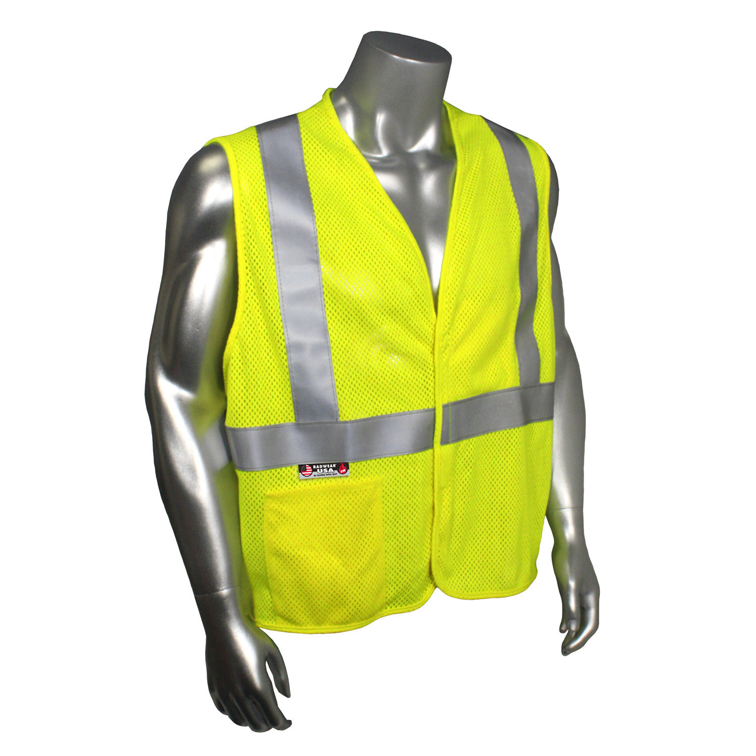 SV97-2VGMFR Premium Modacrylic FR Class 2 Mesh Safety Vest - Green - Size XL